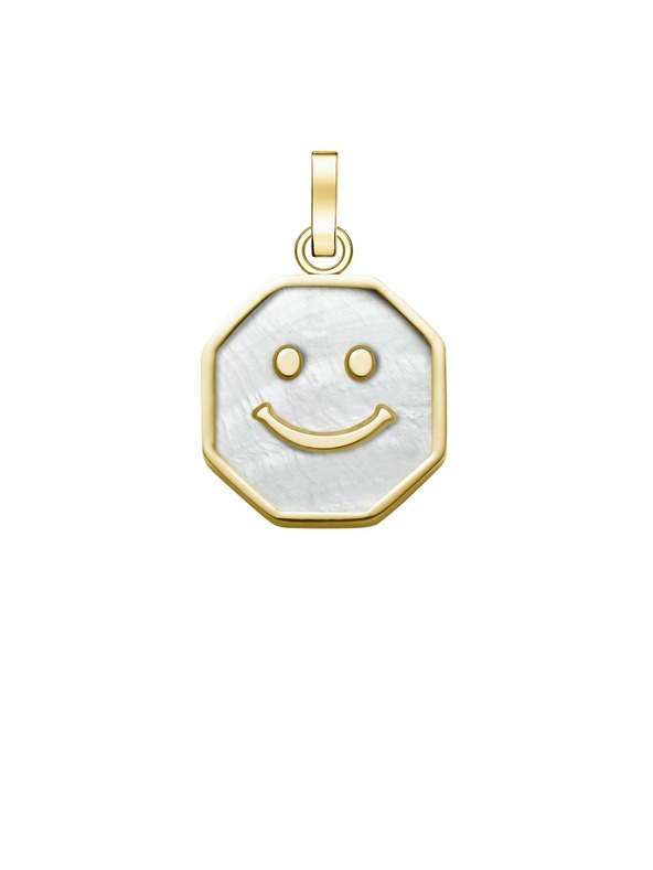 Rosefield Rosefield privjesak u zlatnoj boji Smiley Octagon PE-Gold-Smiley M