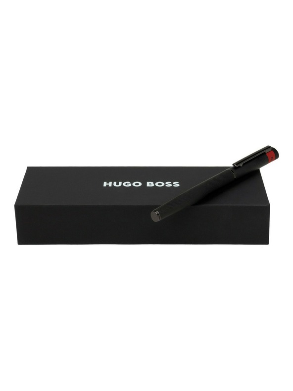Hugo Boss HUGO BOSS Punajući olovka Loop s finim dijamantnim uzorkom i crne boje HSW3672A