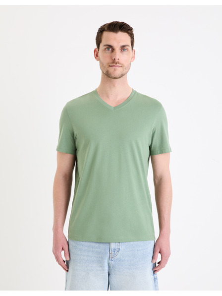 Celio Svijetlo zelena muška basic majica Celio Debasev