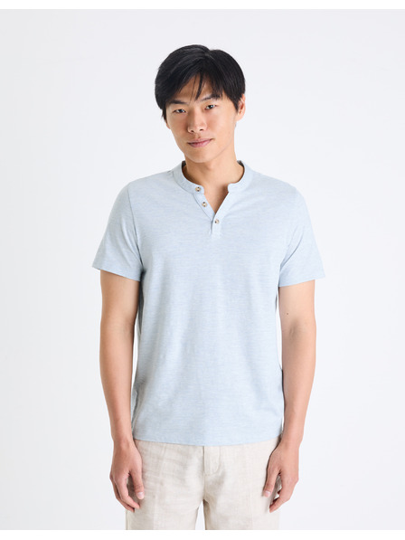 Celio Svijetlo plava muška majica Celio henley Cegeti