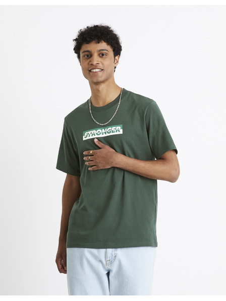 Celio Tamnozelena muška majica kratkih rukava Celio Cefasto