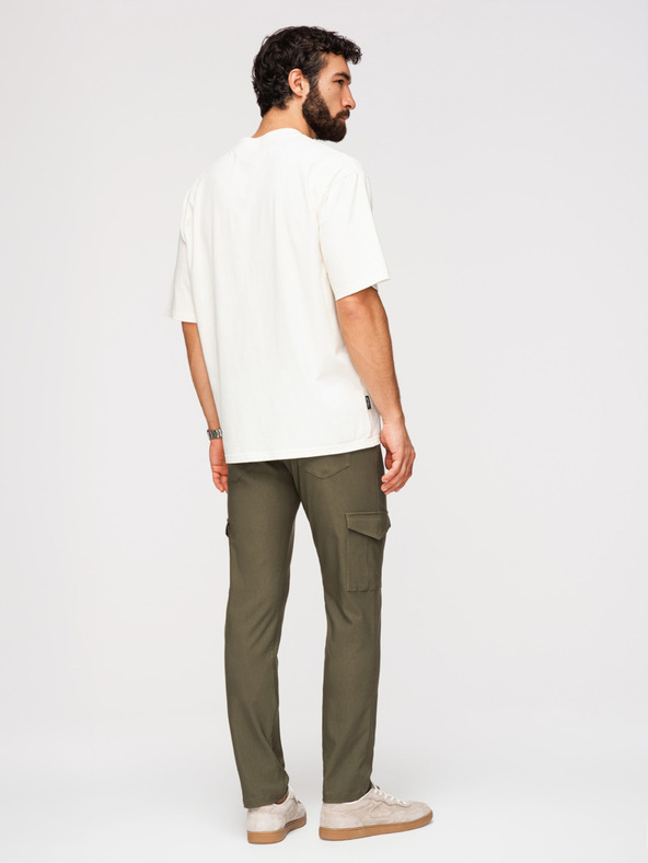 Ombre Clothing Muške hlače REGULAR sa cargo džepovima - tamno maslinasto zelene V1 P1515 Ombre Clothing