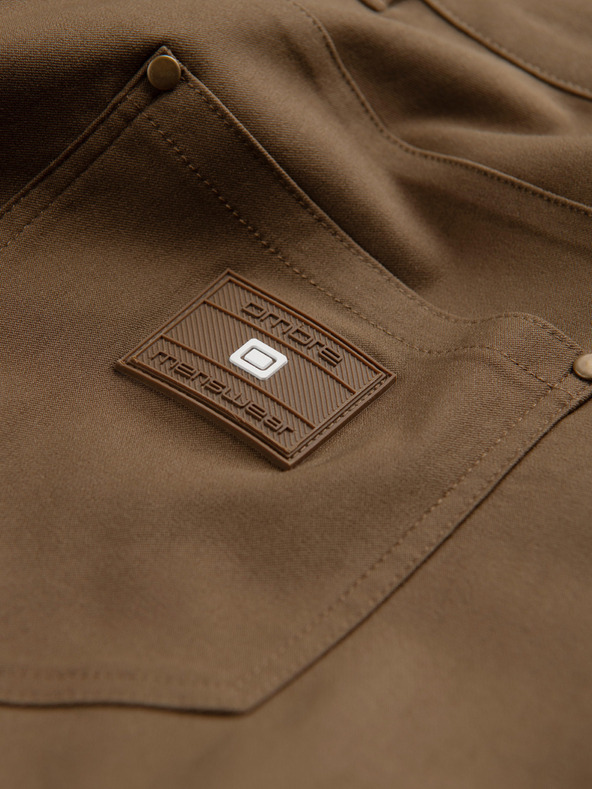 Ombre Clothing Muške hlače REGULAR sa cargo džepovima - maslinasta boja V2 P1515 Ombre Clothing