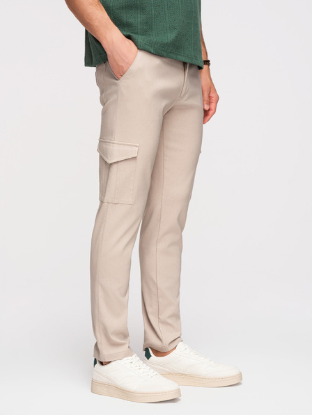 Ombre Clothing Muške hlače REGULAR sa cargo džepovima - bež V3 P1515 Ombre Clothing