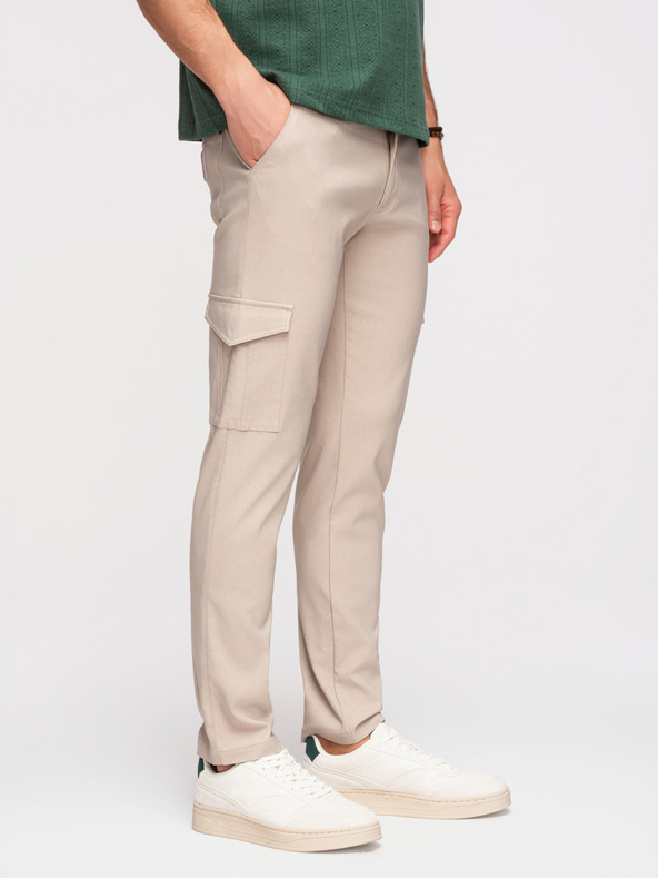 Ombre Clothing Muške hlače REGULAR sa cargo džepovima - bež V3 P1515 Ombre Clothing