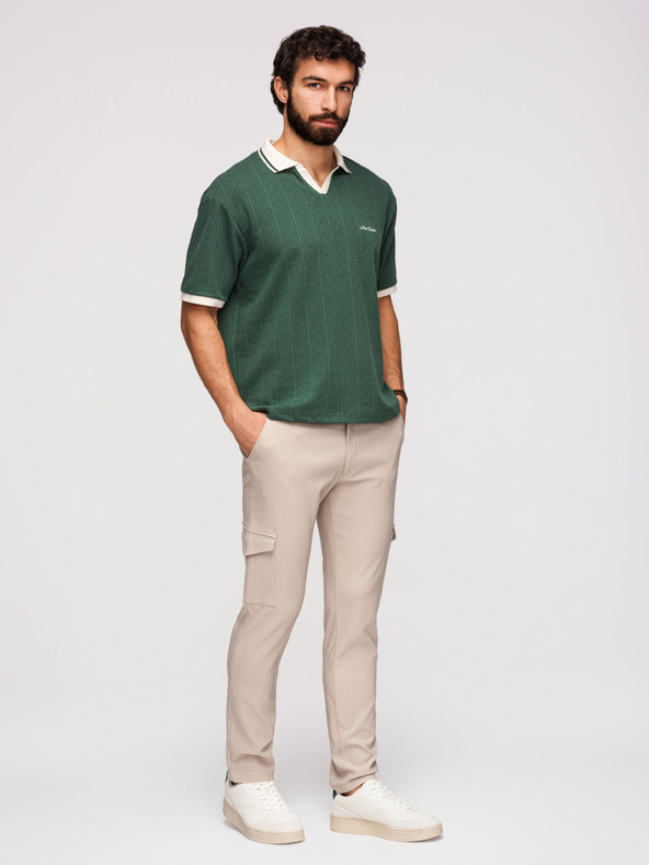 Ombre Clothing Muške hlače REGULAR sa cargo džepovima - bež V3 P1515 Ombre Clothing