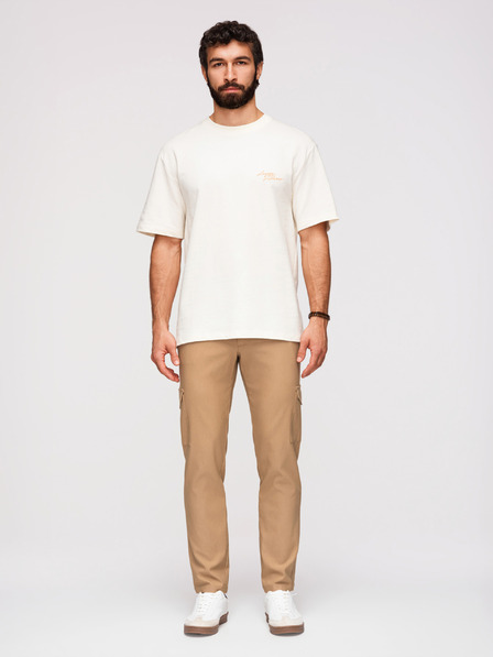 Ombre Clothing Muške hlače REGULAR sa cargo džepovima - svjetlo smeđe V4 P1515 Ombre Clothing