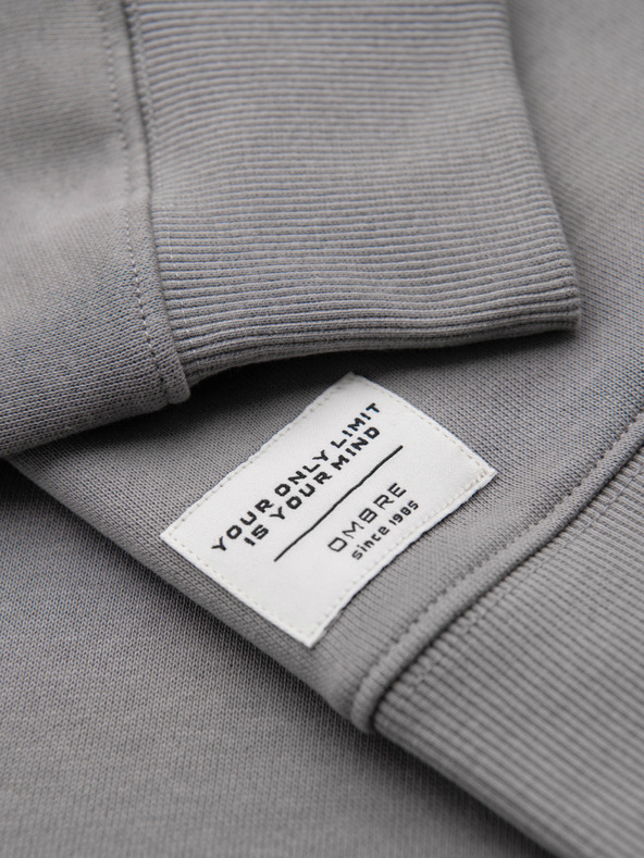 Ombre Clothing Muška majica BASIC sa okruglim izrezom - siva Ombre Clothing