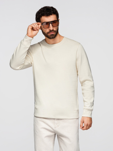 Ombre Clothing Muška majica BASIC sa okruglim izrezom - kremasta Ombre Clothing