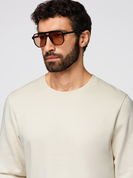 Ombre Clothing Muška majica BASIC sa okruglim izrezom - kremasta Ombre Clothing