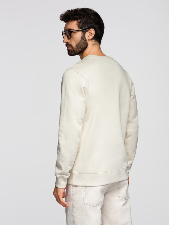 Ombre Clothing Muška majica BASIC sa okruglim izrezom - kremasta Ombre Clothing