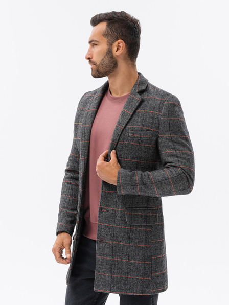 Ombre Clothing Crni muški kaput Ombre odjeća C500