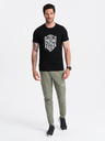 Ombre Clothing Crna muška majica s Ombre Clothing printom