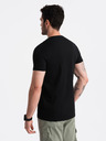 Ombre Clothing Crna muška majica s Ombre Clothing printom
