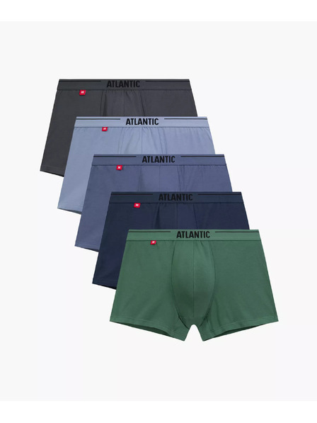 Atlantic 5-PACK Muške Gaće Zelene, Sive i Plave