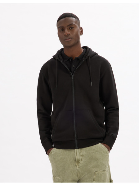 Celio Crna muška base majica s kapuljačom Celio Fethree