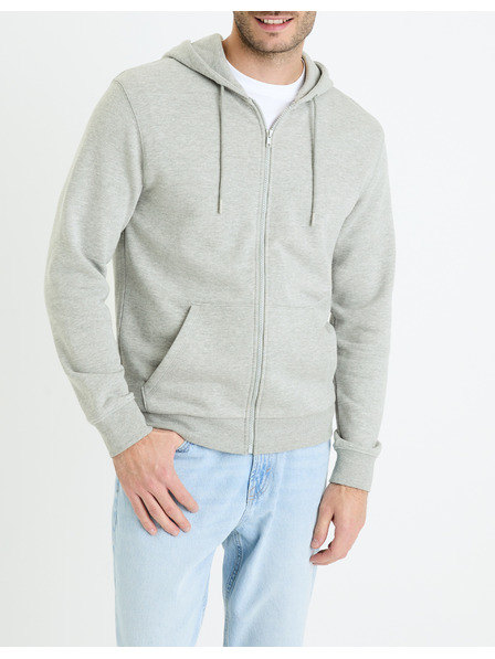 Celio Svijetlo sivi muški base sweatshirt Celio Fethree