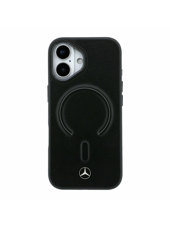 Mercedes Mercedes PU Leather 3D MagSafe Stražnja Kapa za iPhone 17 Black