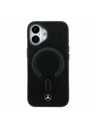 Mercedes Mercedes PU Leather 3D MagSafe Stražnja Kapa za iPhone 17 Black