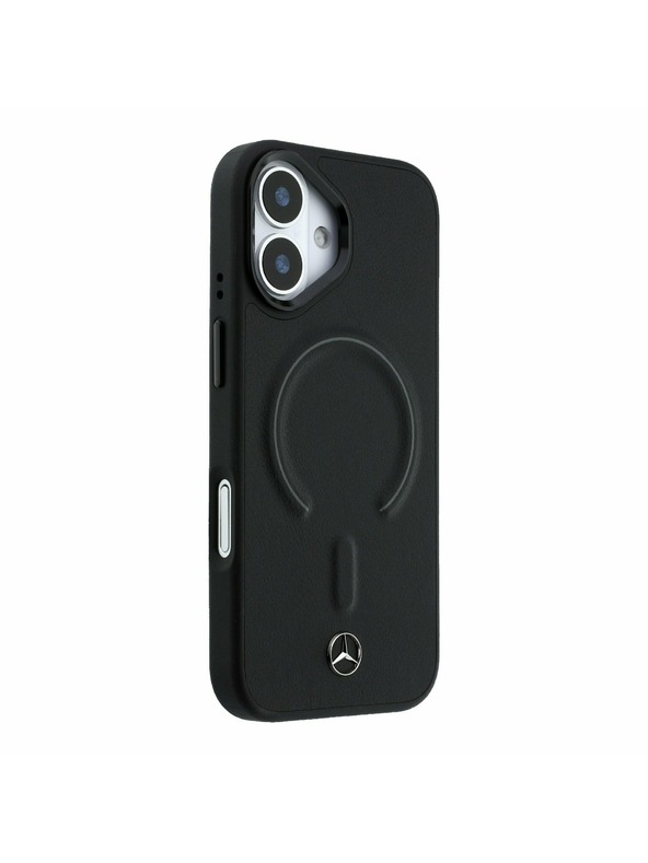 Mercedes Mercedes PU Leather 3D MagSafe Stražnja Kapa za iPhone 17 Black