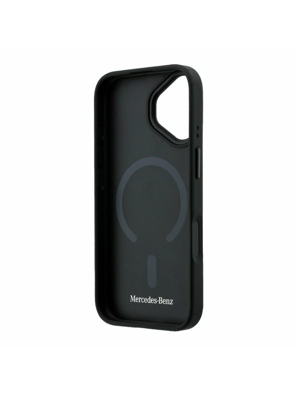 Mercedes Mercedes PU Leather 3D MagSafe Stražnja Kapa za iPhone 17 Black