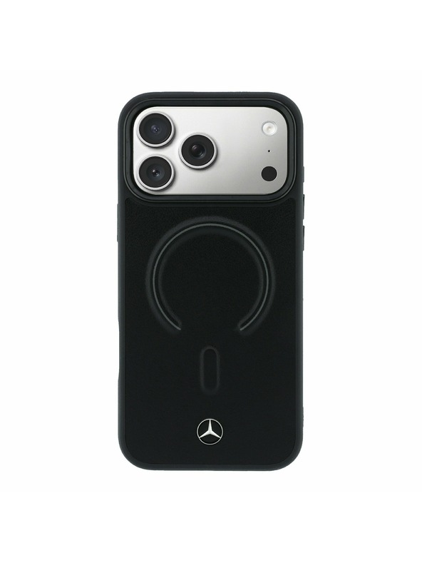 Mercedes Mercedes PU Leather 3D MagSafe Stražnja Kapa za iPhone 17 Pro Max Black