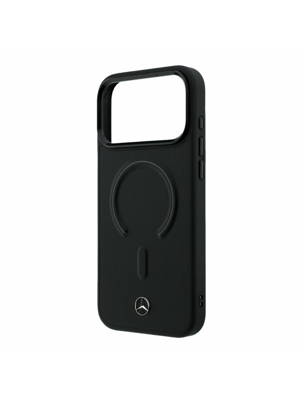 Mercedes Mercedes PU Leather 3D MagSafe Stražnja Kapa za iPhone 17 Pro Max Black