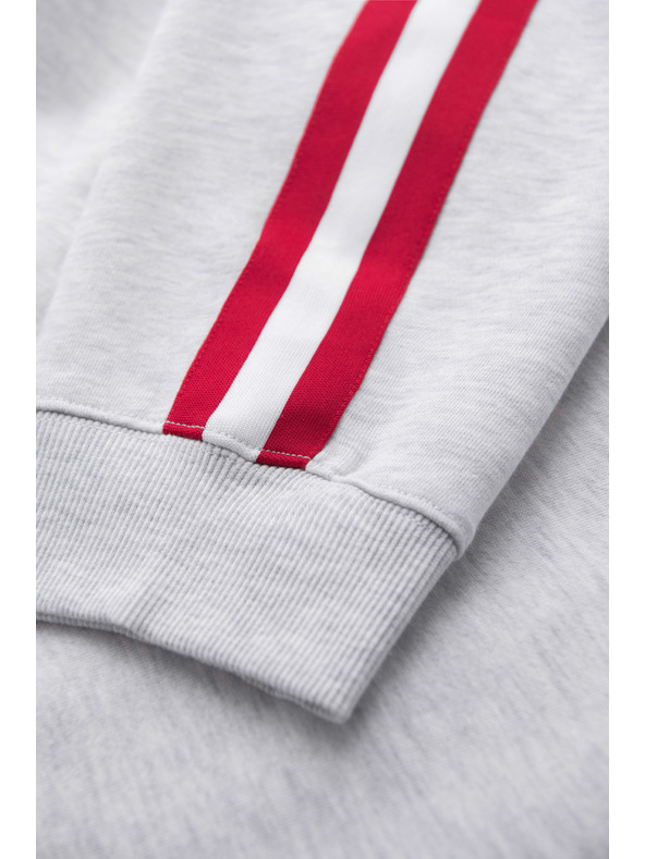 Ombre Clothing Muške trenirke sa obroubom i rebrastvom na nogavicama - siva melirana V1 P1519 Ombre Clothing