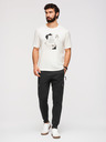 Ombre Clothing Muške trenirke s kontrastnim vstavljenim dijelovima i džepovima na bedrima - crna V1 OM-PASK-0222 Ombre Clothing