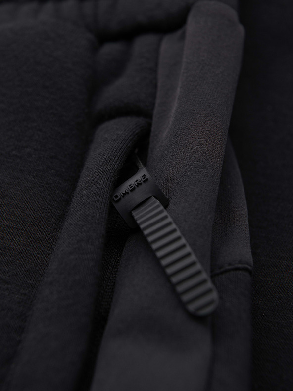 Ombre Clothing Muške trenirke s kontrastnim vstavljenim dijelovima i džepovima na bedrima - crna V1 OM-PASK-0222 Ombre Clothing