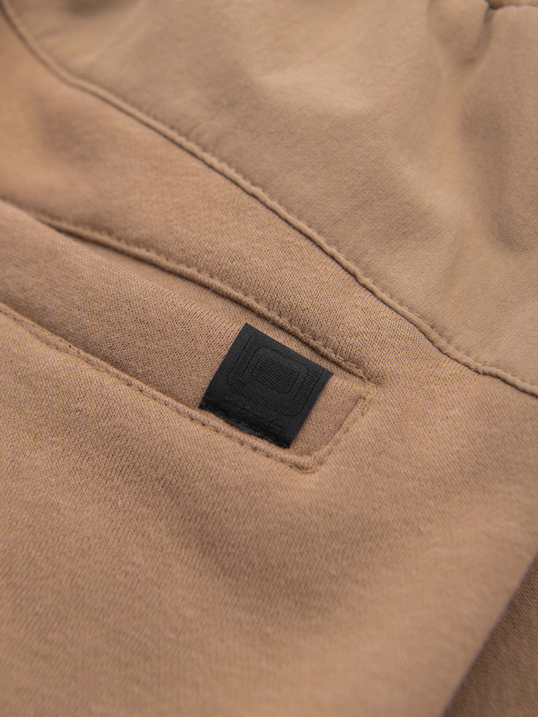 Ombre Clothing Muške trenirke JOGGER s džepovima na bedrima i kontrastnim vstavljenim dijelovima - svijetlo smeđa V4 OM-PASK-0222 Ombre Clothing