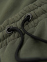 Ombre Clothing Muške trenirke JOGGER s džepovima na bedrima i kontrastnim vstavljenim dijelovima - maslinasto zelena V5 OM-PASK-0222 Ombre Clothing