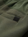 Ombre Clothing Muške trenirke JOGGER s džepovima na bedrima i kontrastnim vstavljenim dijelovima - maslinasto zelena V5 OM-PASK-0222 Ombre Clothing