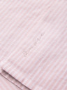 Ombre Clothing Muška prugasta lanena košulja sa stojačem - bijela i ružičasta V3 OM-SHCS-0189 Ombre Clothing