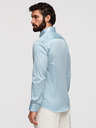 Ombre Clothing Muška klasična košulja SLIM FIT od satenske tkanine - plava V2 OM-SHOS-0211 Ombre Clothing
