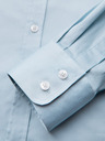 Ombre Clothing Muška klasična košulja SLIM FIT od satenske tkanine - plava V2 OM-SHOS-0211 Ombre Clothing