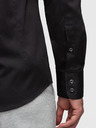 Ombre Clothing Klasična muška košulja SLIM FIT od satenske tkanine - crna V4 OM-SHOS-0211 Ombre Clothing