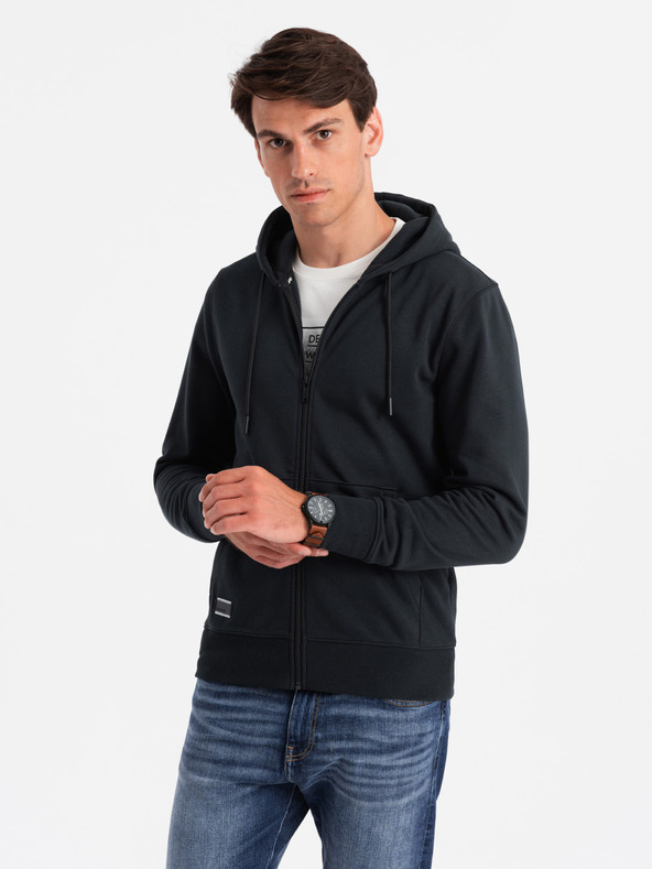 Ombre Clothing Muška pamučna dukserica BASIC sa zipom Ombre Clothing