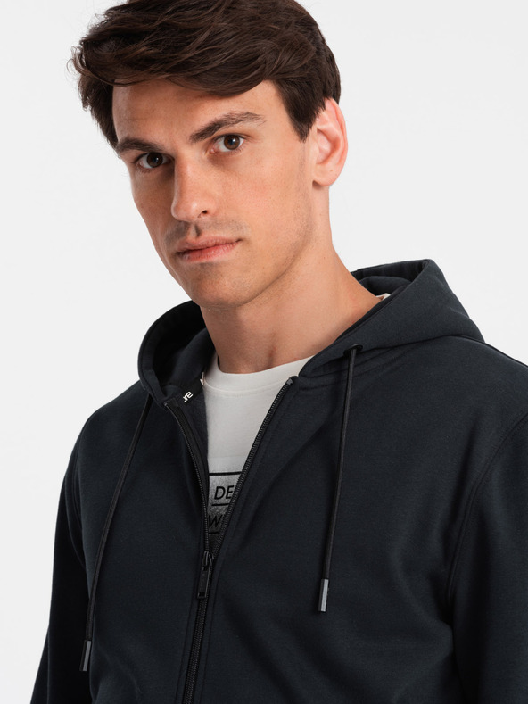 Ombre Clothing Muška pamučna dukserica BASIC sa zipom Ombre Clothing