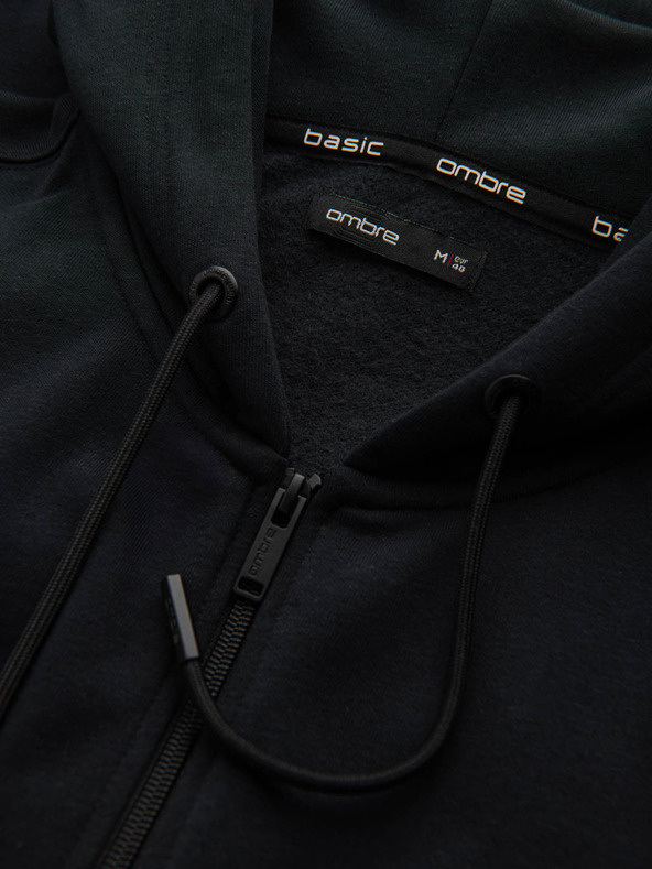 Ombre Clothing Muška pamučna dukserica BASIC sa zipom Ombre Clothing