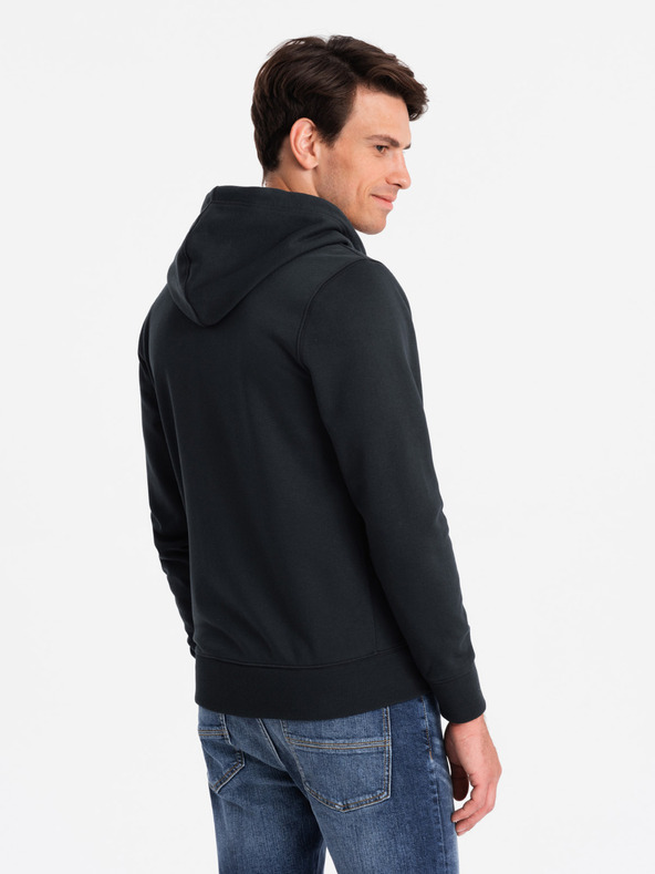 Ombre Clothing Muška pamučna dukserica BASIC sa zipom Ombre Clothing