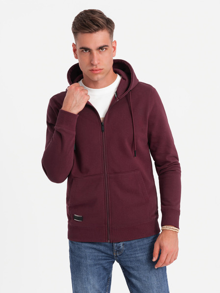 Ombre Clothing Muška pamučna dukserica BASIC sa zipom Ombre Clothing