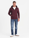 Ombre Clothing Muška pamučna dukserica BASIC sa zipom Ombre Clothing