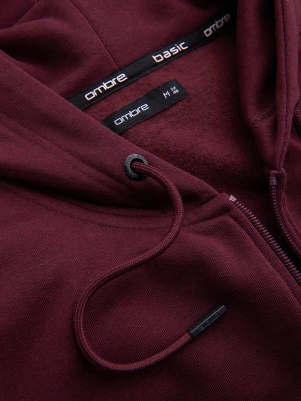 Ombre Clothing Muška pamučna dukserica BASIC sa zipom Ombre Clothing