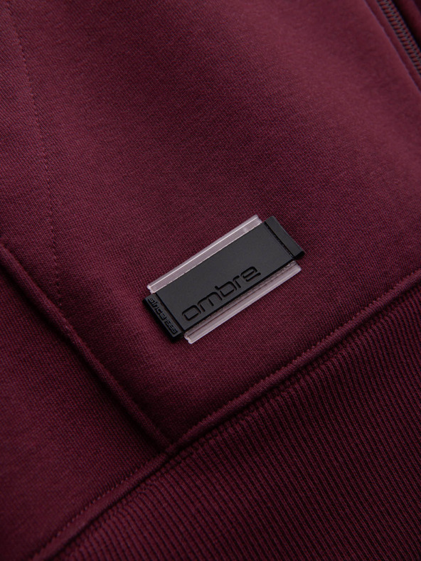 Ombre Clothing Muška pamučna dukserica BASIC sa zipom Ombre Clothing