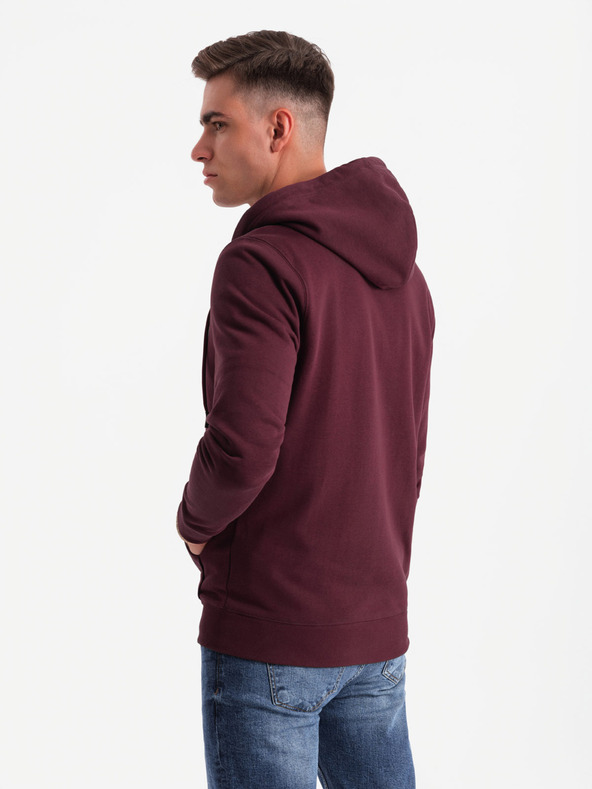 Ombre Clothing Muška pamučna dukserica BASIC sa zipom Ombre Clothing