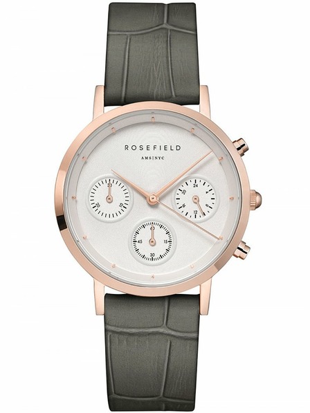 Rosefield Rosefield satovi NCGRG-N95 The Gabby White Sunray Croco Grey Rose Gold