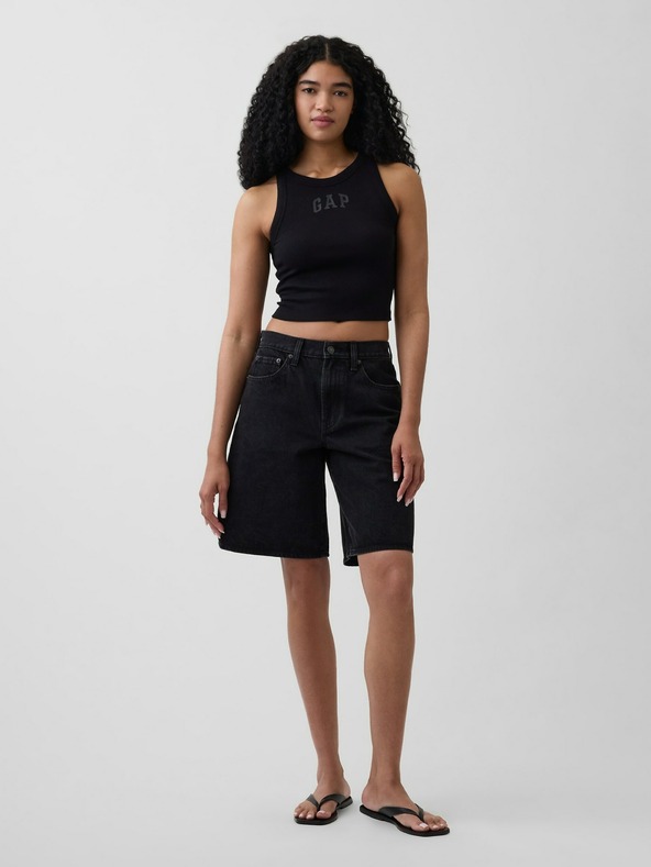 GAP Rebrasta majica bez rukava s logom GAP