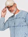 Ombre Clothing Muška traper bomber jakna s efektom pranja kamena - svijetloplava V3 OM-JADJ-0163 Ombre odjeća