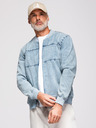 Ombre Clothing Muška traper bomber jakna s efektom pranja kamena - svijetloplava V3 OM-JADJ-0163 Ombre odjeća